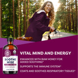 Vimergy Soothe Wise etiqueta orgánica destacando certificación USDA