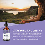 Vimergy Zinc gotero en detalle para dosificación fácil y sin pérdida