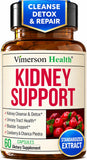 Vimerson Health frasco frontal mostrando suplemento renal y beneficios generales
