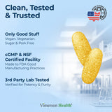 Vimerson Health etiqueta de ingredientes con dosis y beneficios visibles