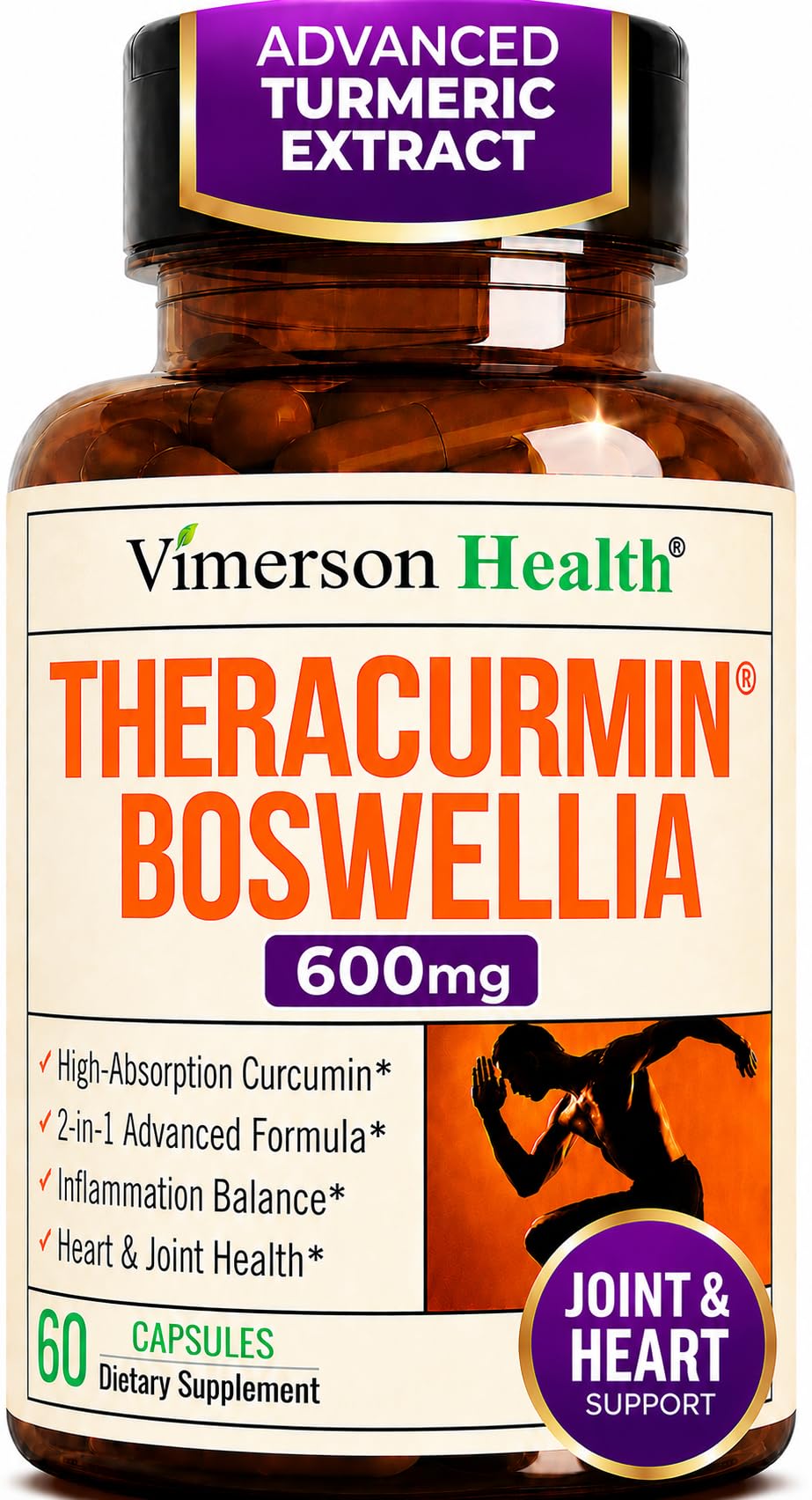 Vimerson Health botella frontal mostrando etiqueta clara y beneficios
