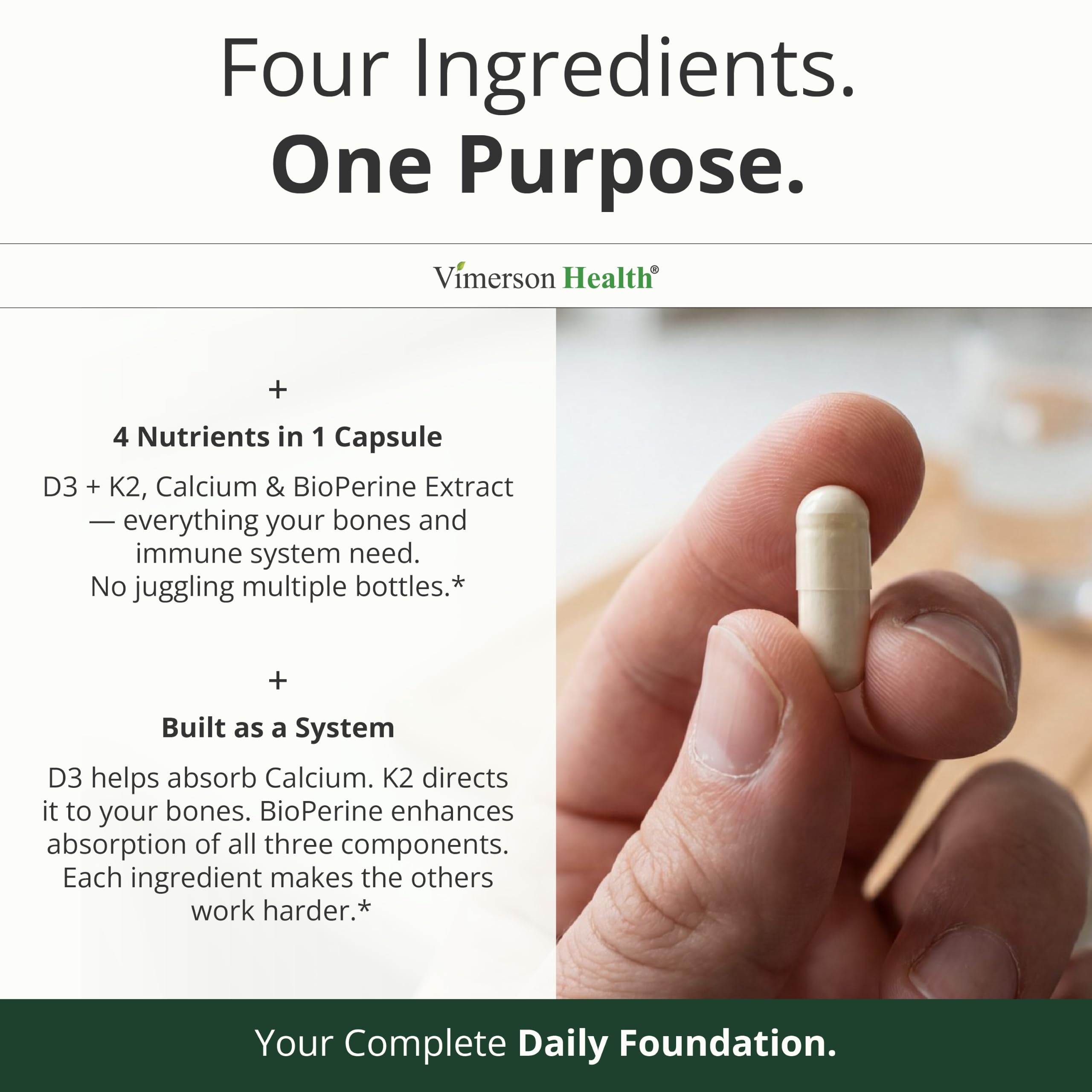 Vimerson Health varias cápsulas desplegadas para visualización de producto