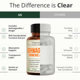 Vimerson Health cápsulas junto a ashwagandha, cúrcuma y jengibre como referencia