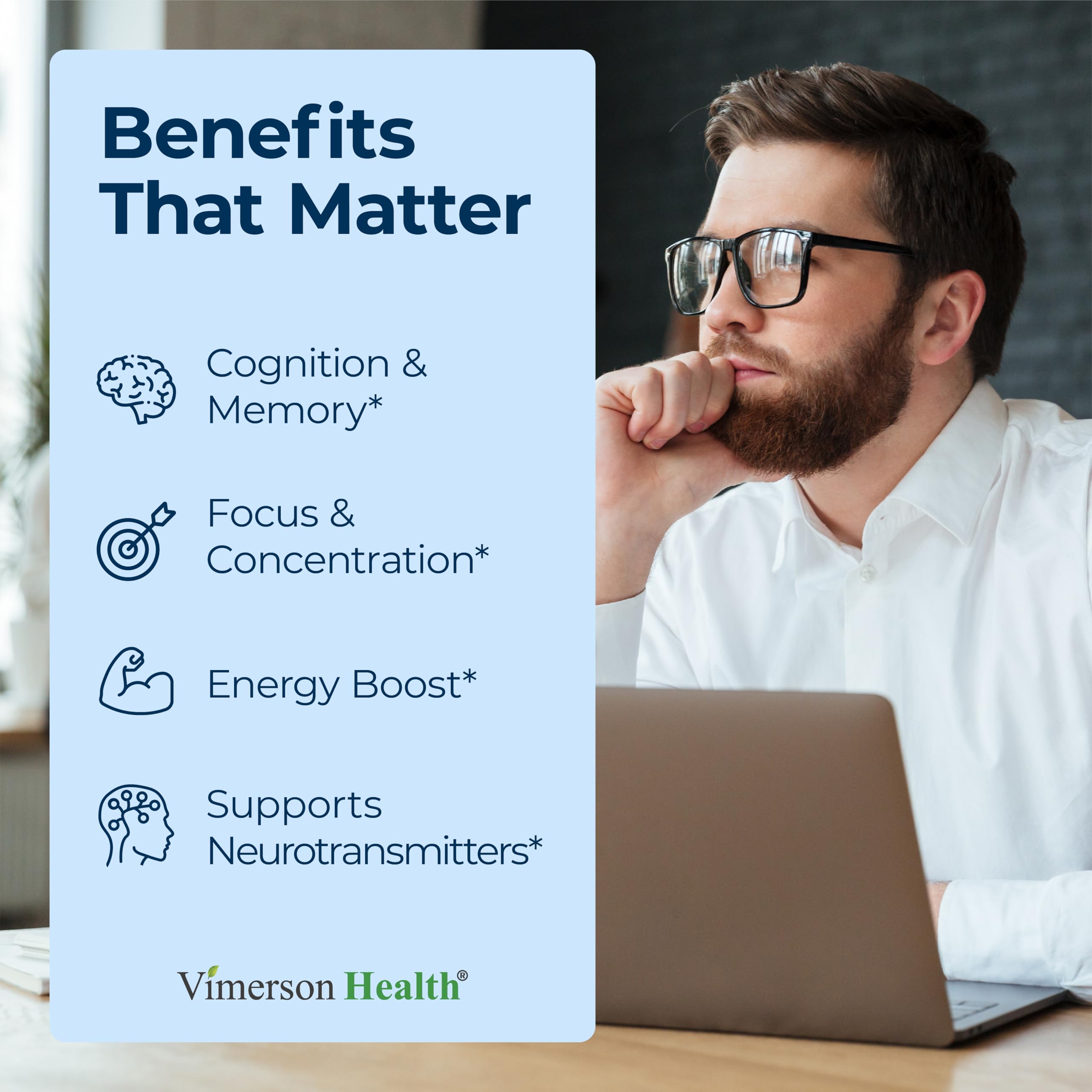 Vimerson Health etiqueta legible con ingredientes y certificaciones visibles