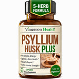 Vimerson Health frasco frontal mostrando cápsulas y ventaja de fibra diaria