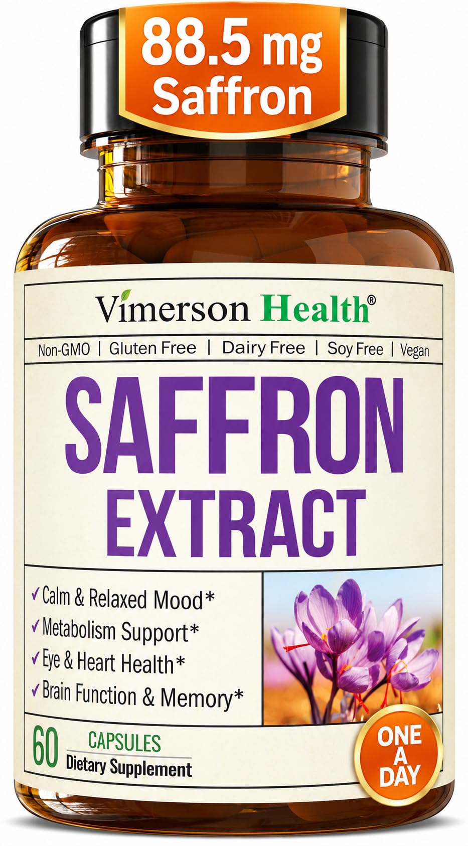 Vimerson Health frasco frontal mostrando la marca y beneficios claros