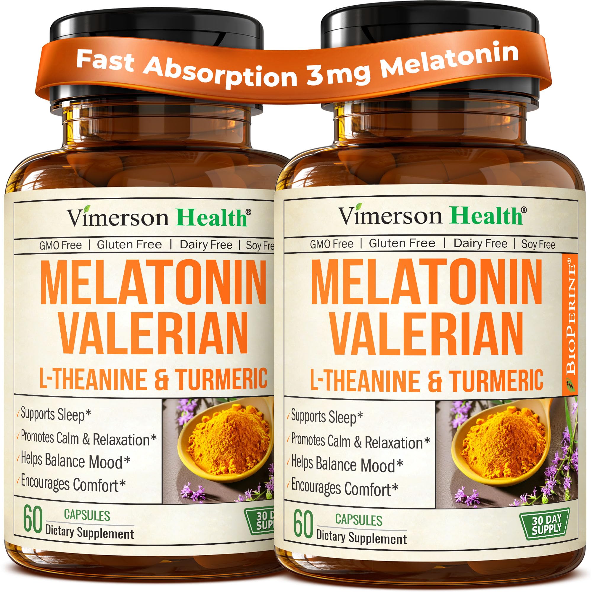 Vimerson Health frente del empaque mostrando la fórmula para sueño natural
