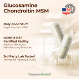 Vimerson Health etiqueta de ingredientes que muestra dosificación confiable