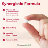 Vimerson Health etiqueta de ingredientes que destaca D3 y K2