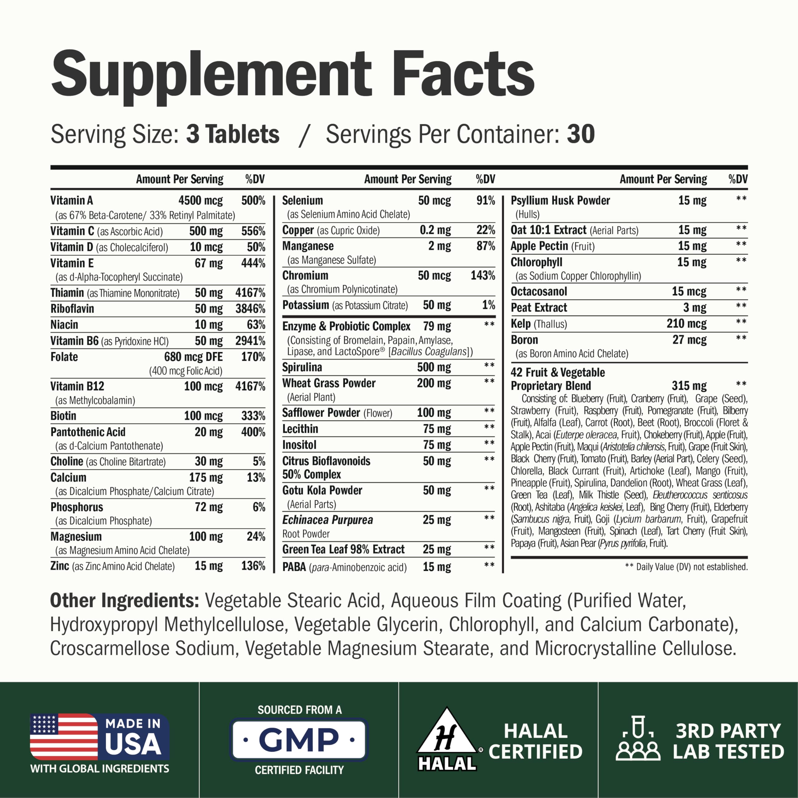 Vimerson Health mezcla de 42 frutas y verduras que aporta antioxidantes naturales