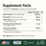 Vimerson Health etiqueta con ingredientes y garantía de calidad cGMP