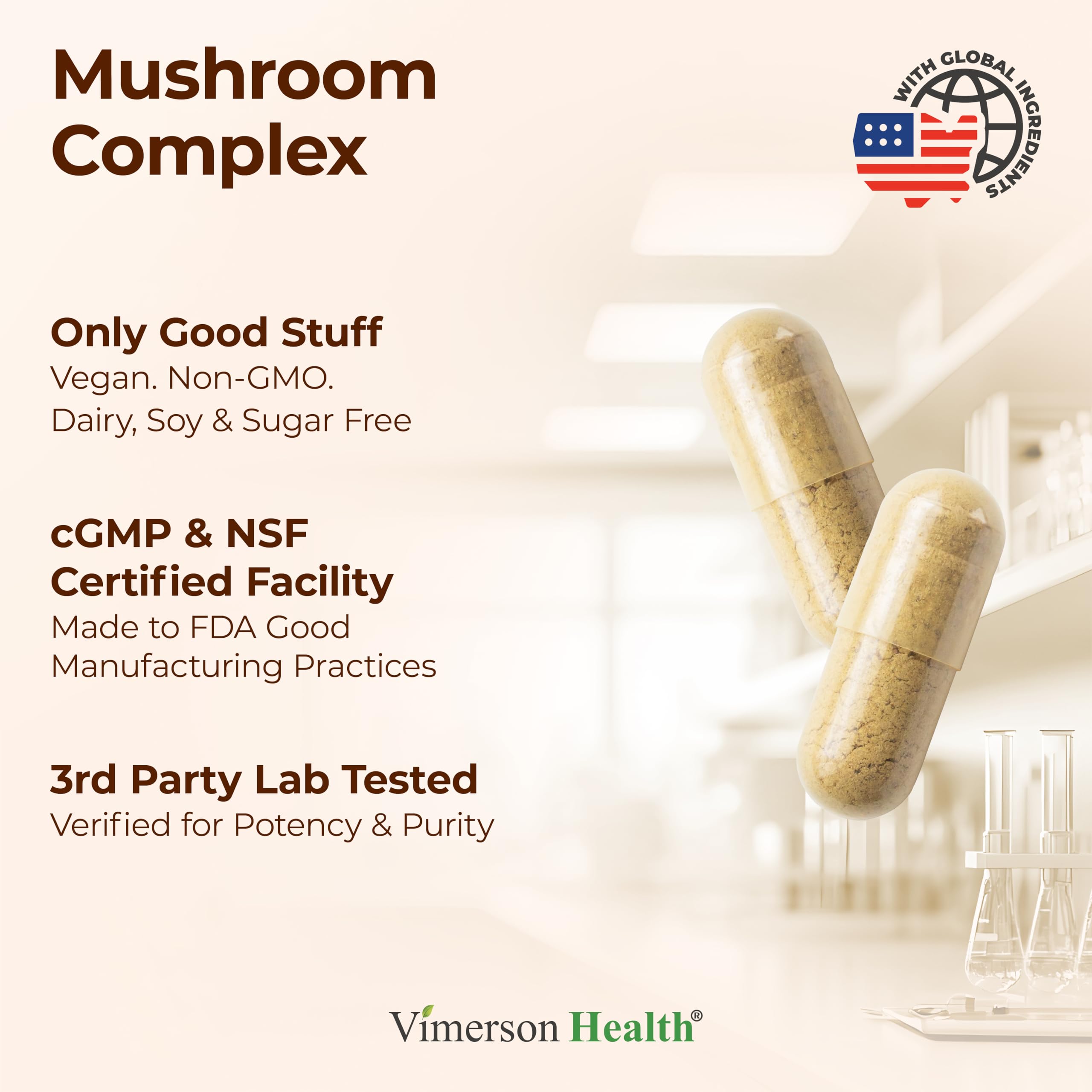 Vimerson Health cápsulas siendo tomadas durante la mañana para energía natural