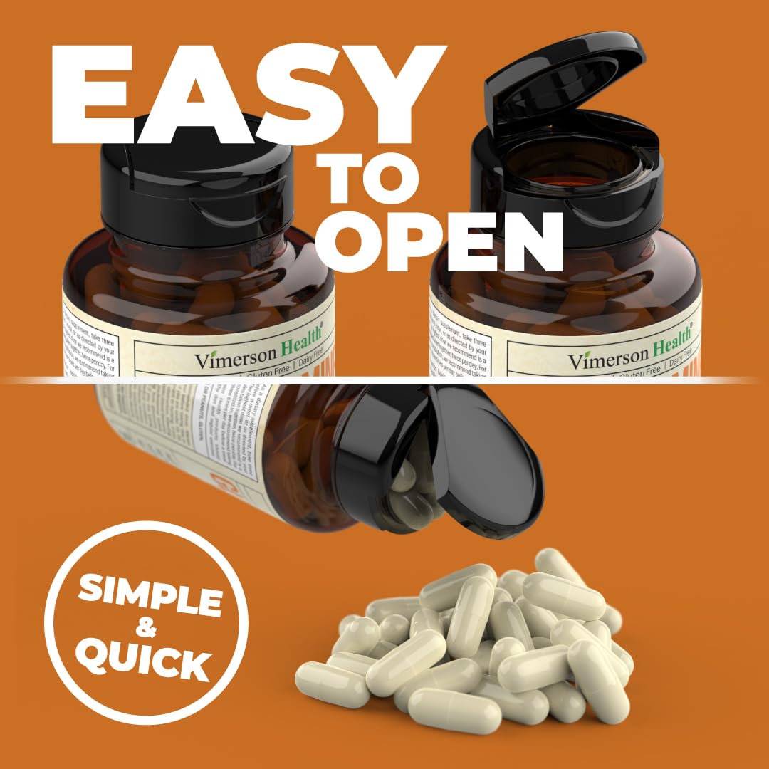 Sello de calidad Vimerson Health cGMP y pruebas de terceros visibles