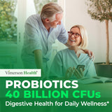 Vimerson Health primer plano del polvo prebiótico enfatizando soporte bacteriano