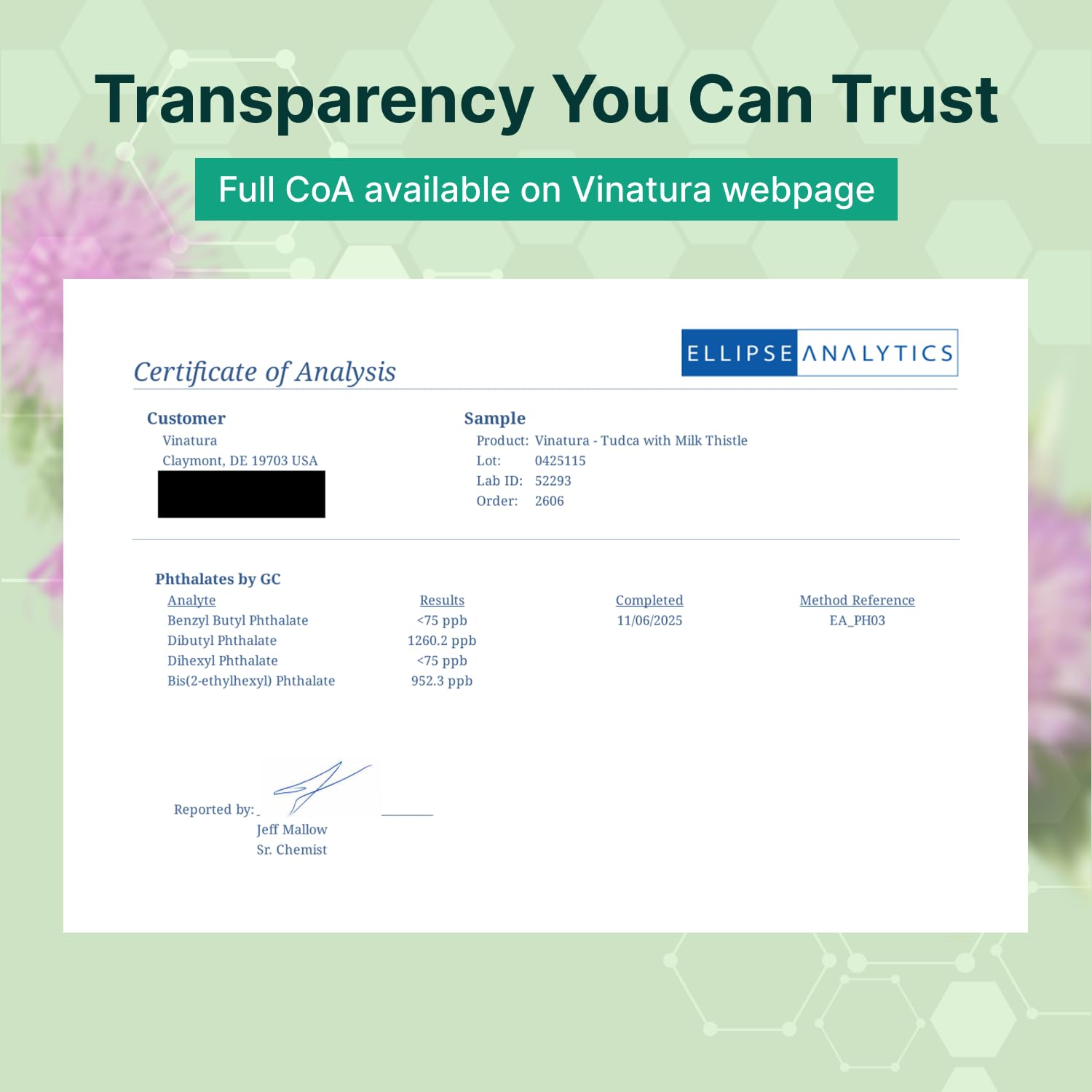 VINATURA certificados y pruebas de calidad que generan confianza