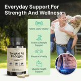 VINATURA suplemento junto a persona entrenando mostrando apoyo en resistencia