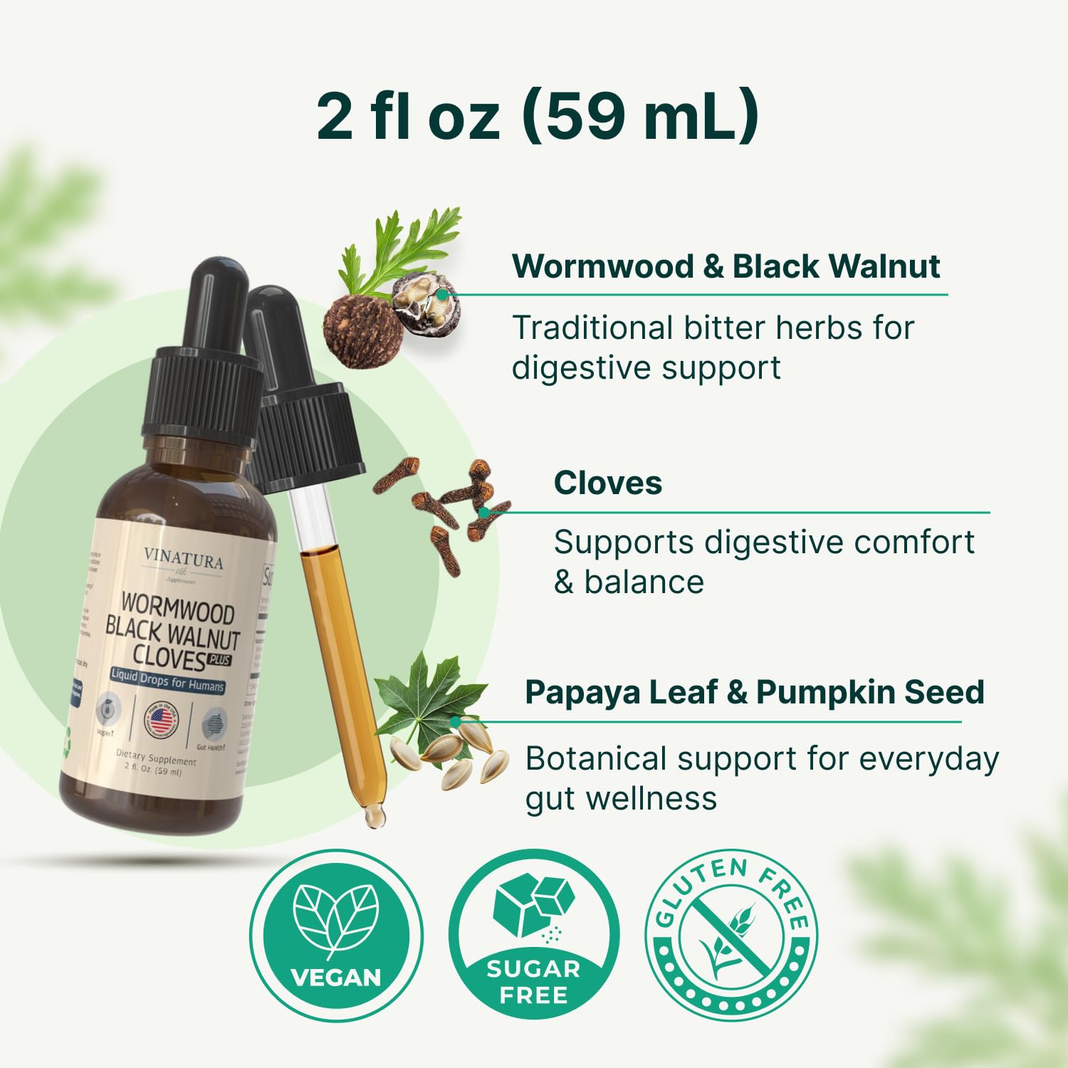 VINATURA detalle de etiqueta con lista de ingredientes y certificaciones visibles