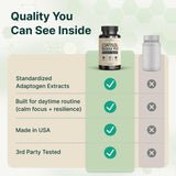 VINATURA etiqueta nutricional mostrando ingredientes y pruebas de terceros