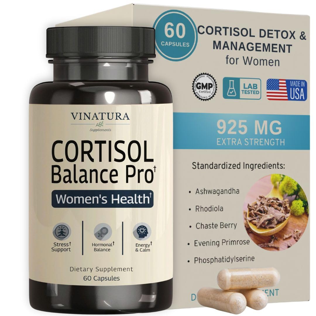 VINATURA frasco frontal mostrando envase y beneficio de soporte al estrés