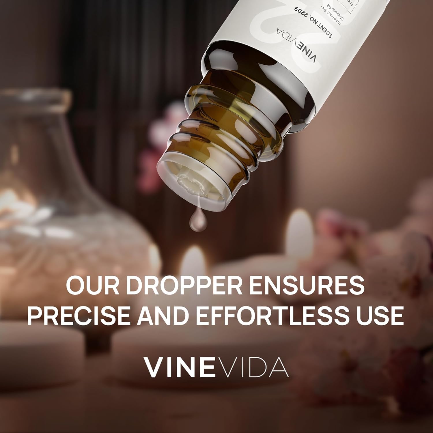 VINEVIDA comparación de tamaño con mano para apreciar volumen de cada frasco