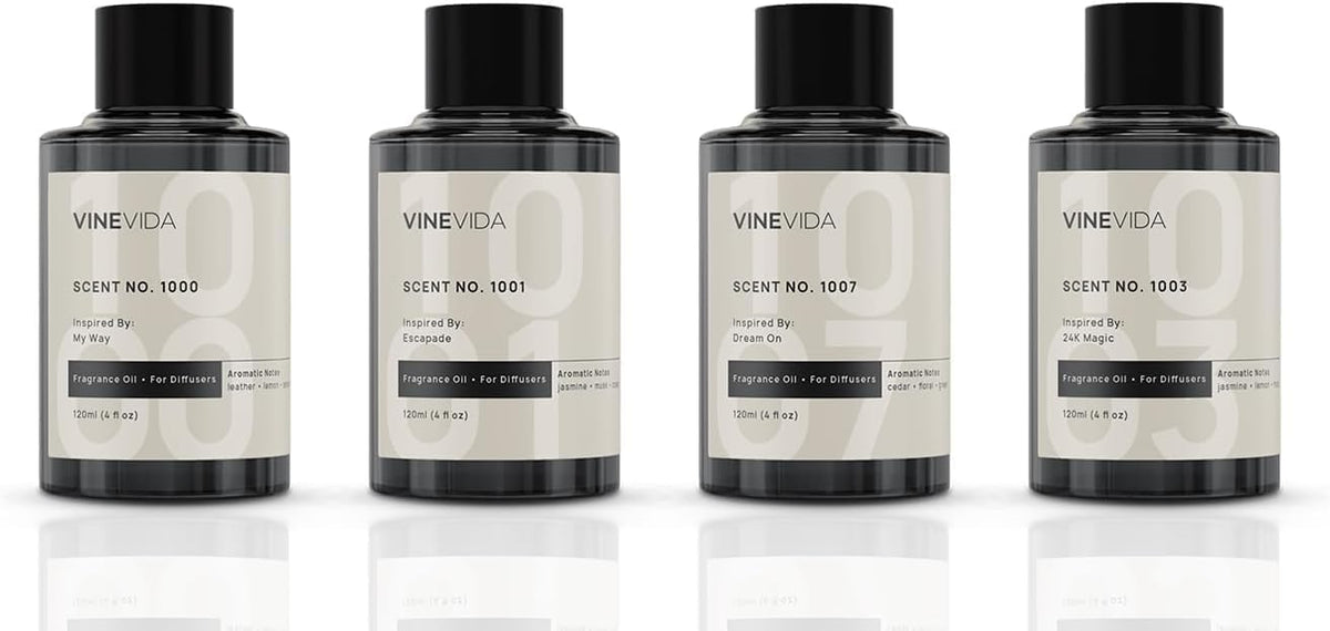 VINEVIDA pack frontal mostrando las cuatro botellas y diseño elegante