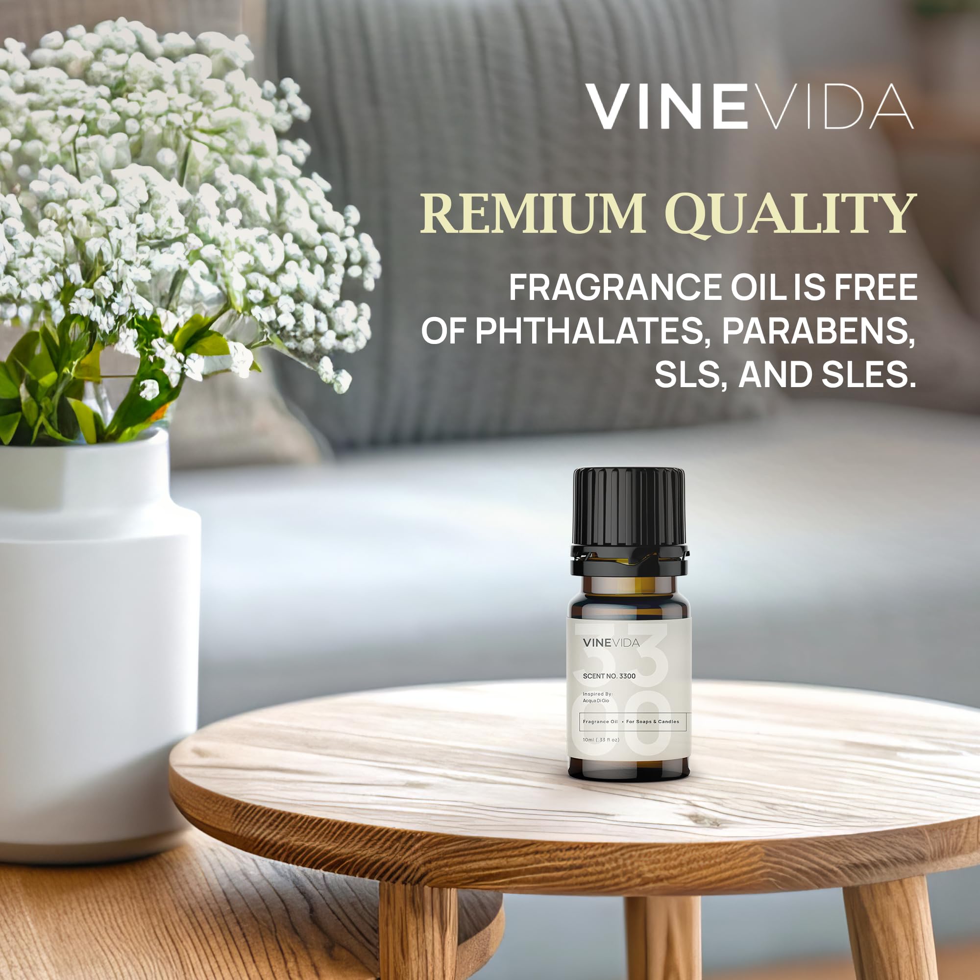 VINEVIDA aceite añadido a base de jabón para aroma duradero