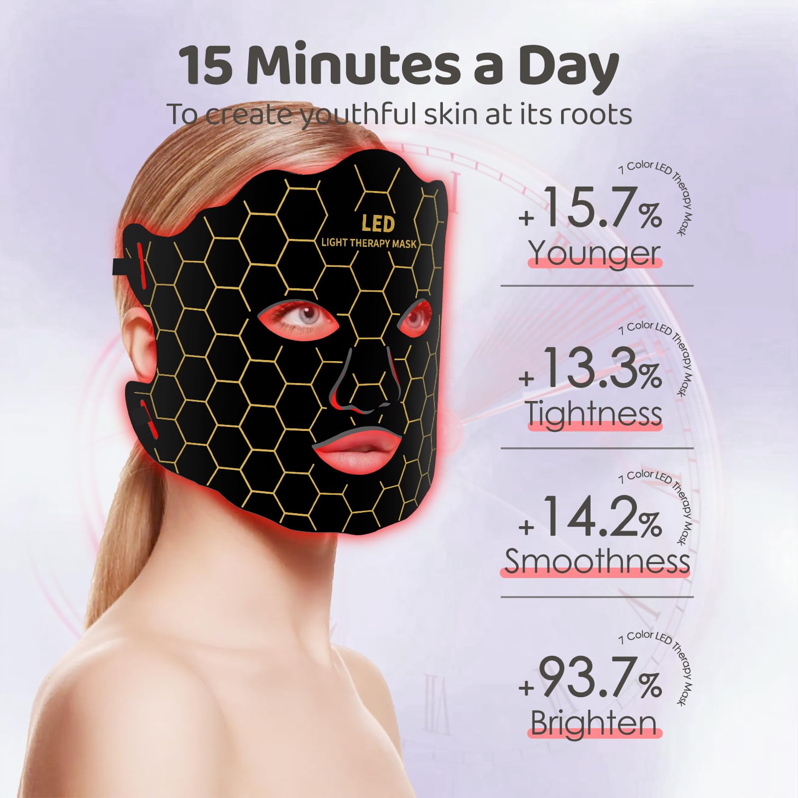 Vipowite mascarilla aplicada en cuello y pecho para tratamiento extendido