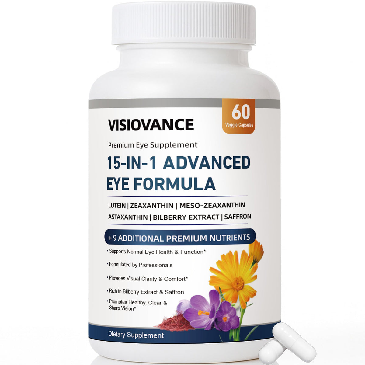 VisioVance envase frontal mostrando diseño claro y beneficios visibles