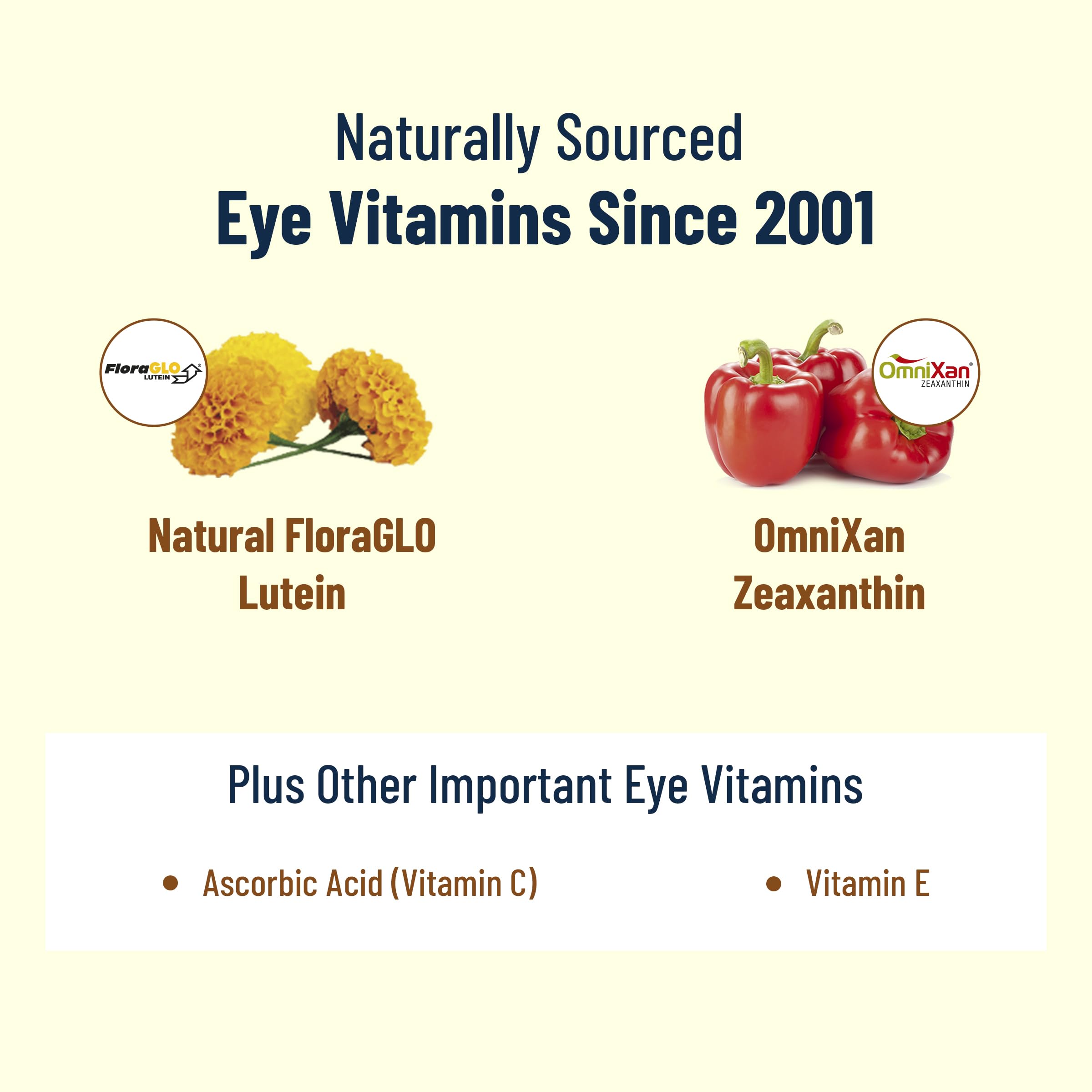 VisiVite lista de ingredientes destacando luteína y zeaxantina premium