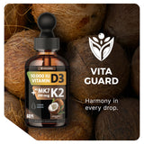 Vita Guard frasco en cocina junto a alimentos, integración en rutina diaria.