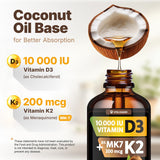 Vita Guard gotas en aceite de coco claro, absorción rápida y pura.