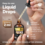 Vita Guard aplicación sublingual de dos gotas, cómodo y sin pastillas.