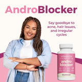 VITA-PCOS AndroBlocker cápsulas en primer plano para apreciar textura