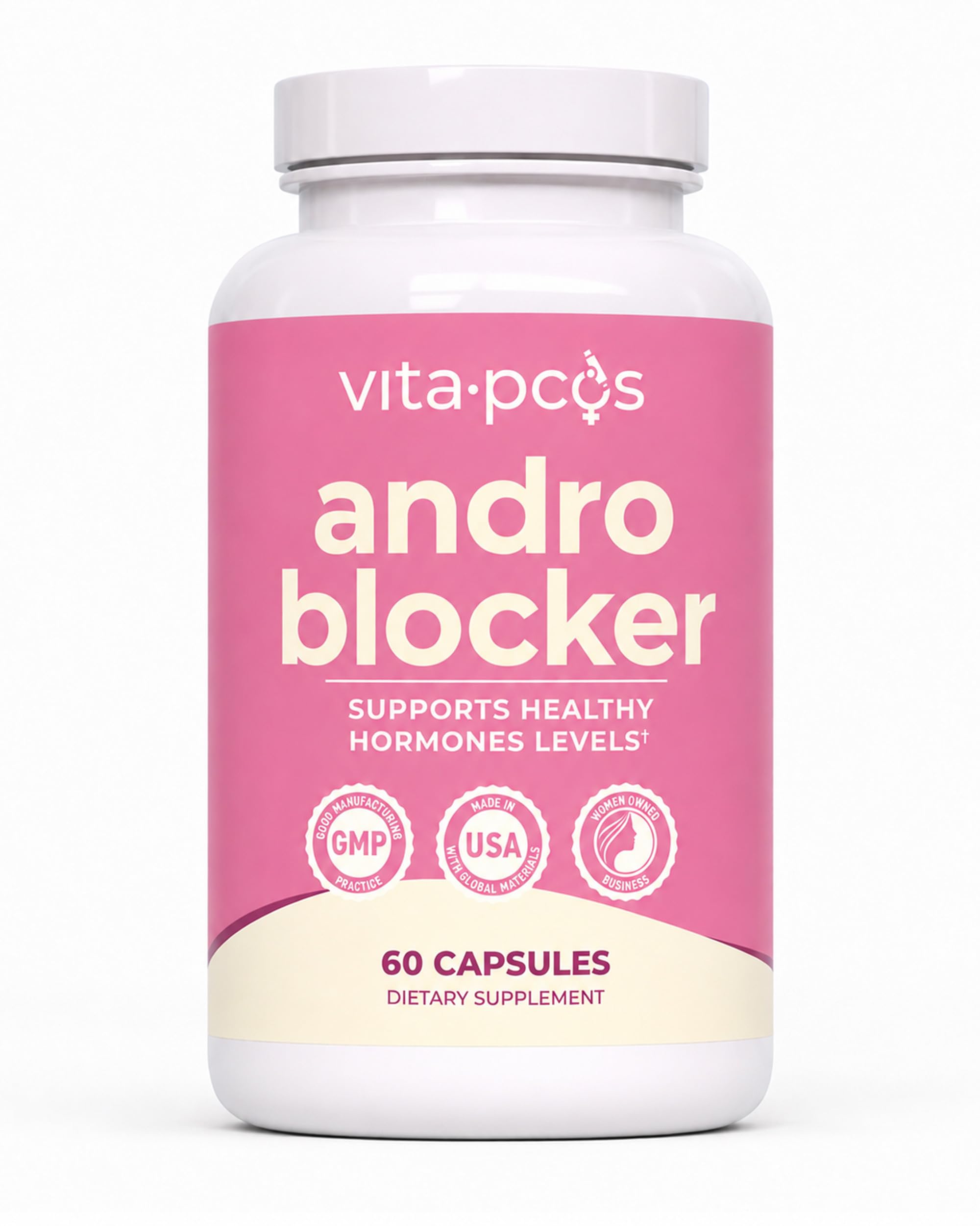 VITA-PCOS AndroBlocker vista frontal mostrando el envase y la cantidad