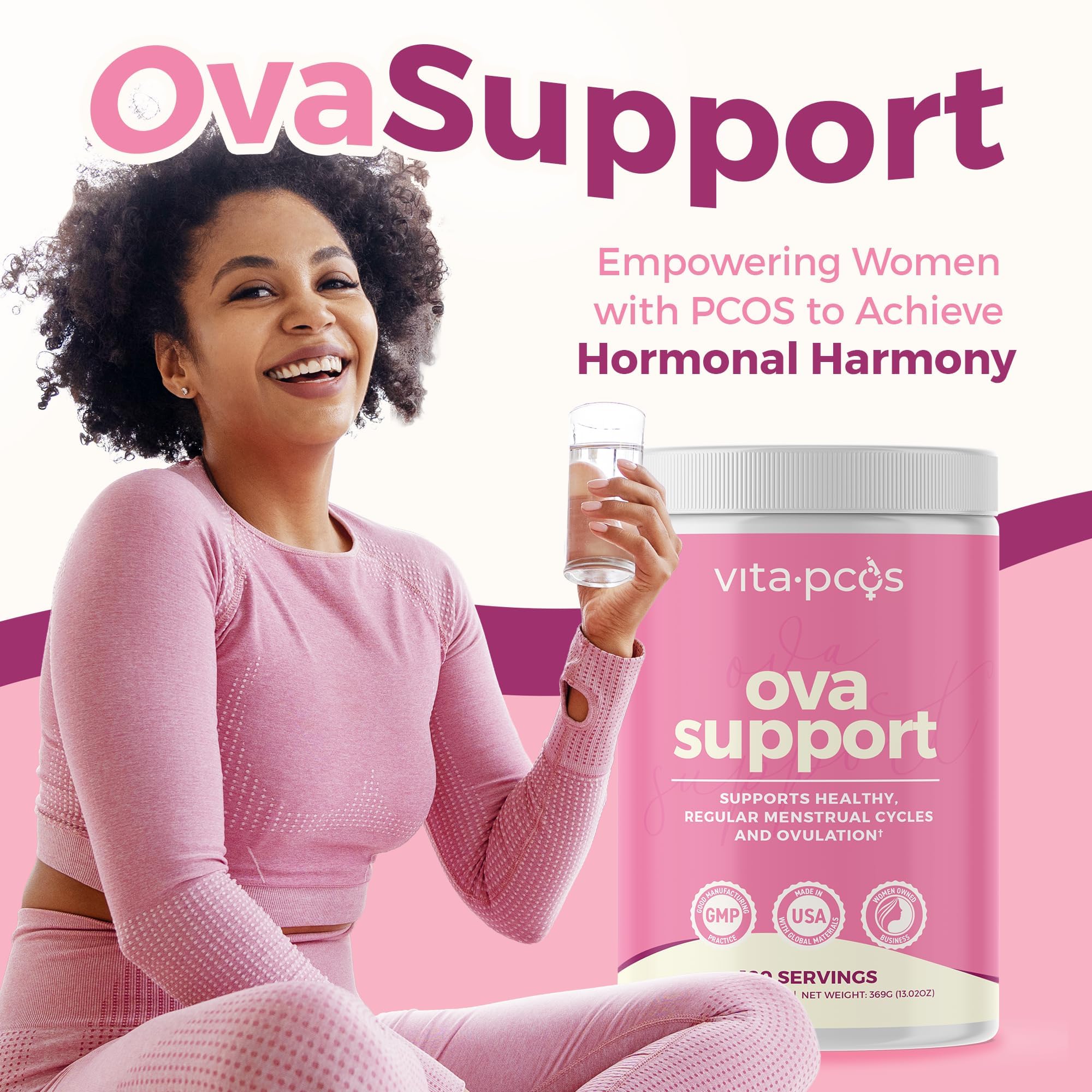 VITA-PCOS polvo cercano que revela textura fina y fácil disolución
