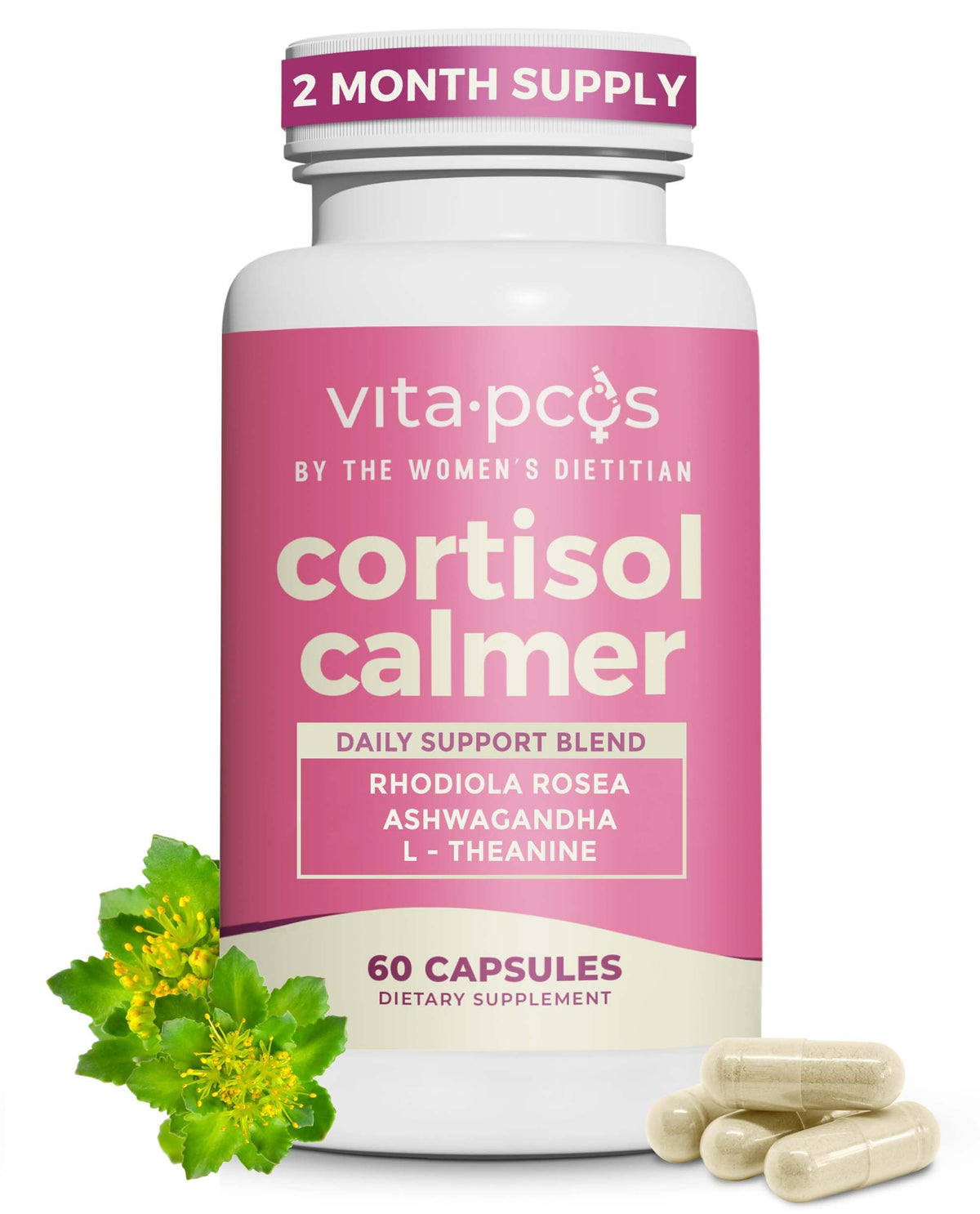 VITA-PCOS envase frontal mostrando diseño y beneficio de equilibrio