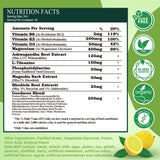 Vita PLynxera tabla de ingredientes resaltando vitaminas y hierbas clave