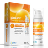 Vita Sciences Maxasorb frente del envase, presenta dosificador y uso diario