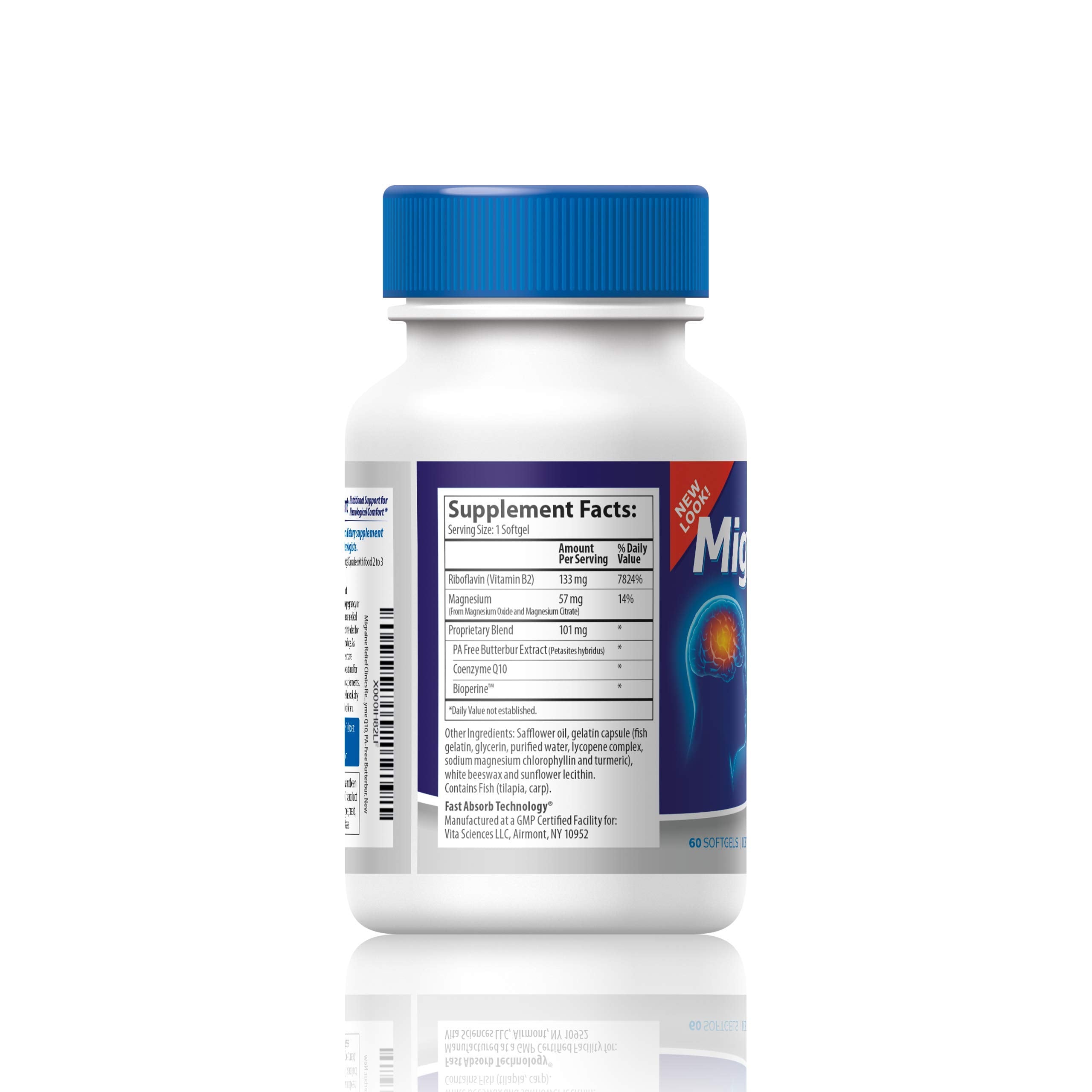 Tubo de ensayo y certificado ilustrando pruebas de calidad de Migravent por Vita Sciences