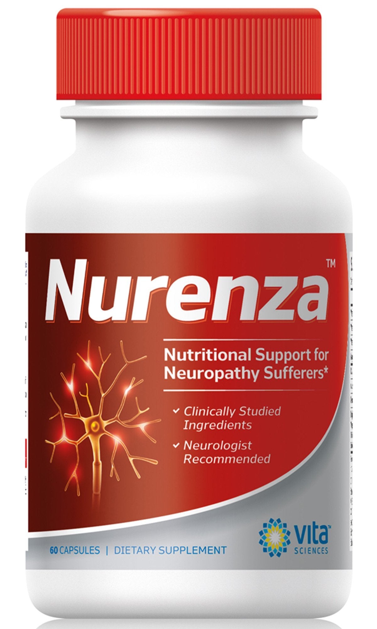 Vita Sciences frasco Nurenza frontal beneficios para nervios