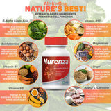 Vita Sciences Nurenza ingredientes en mesa mostrando calidad y pureza