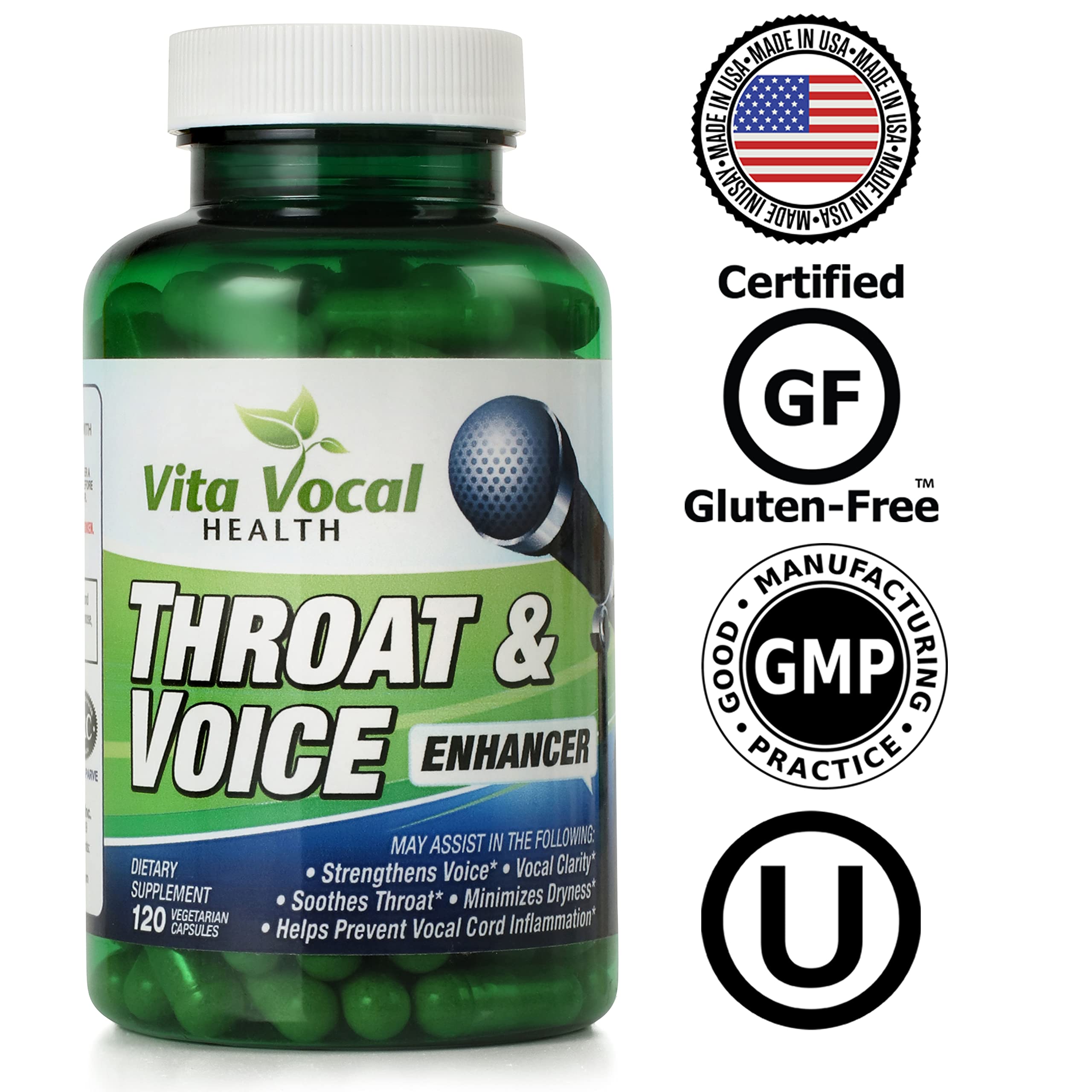VITA VOCAL etiqueta nutricional con ingredientes para soporte vocal