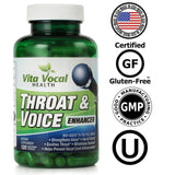 VITA VOCAL etiqueta nutricional con ingredientes para soporte vocal