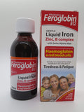Vitabiotics Feroglobin comparado con mano para apreciar tamaño y cantidad útil