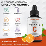 Vitablosom etiqueta del producto con ingredientes y dosificación clara