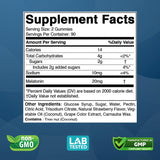 Vitabod primer plano de textura de gominolas de fresa, aspecto apetecible y natural