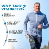 VitaBreeze botella abierta con cápsulas, visual de cantidad y acceso rápido