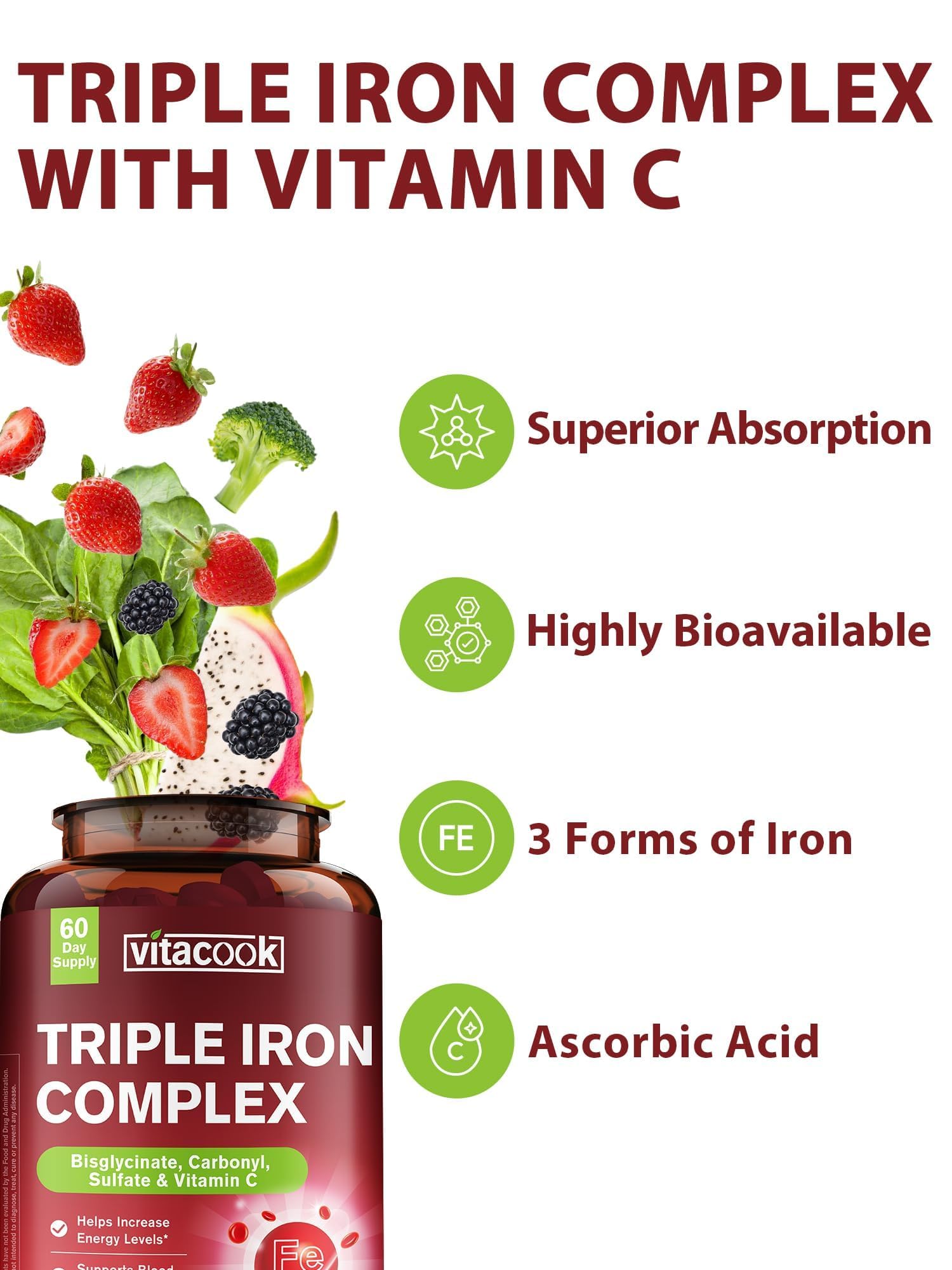 Vitacook ingredientes con vitamina C para mayor absorción visible