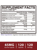 Vitacook etiqueta nutricional primer plano que destaca dosis y vitaminas