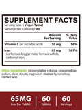Vitacook etiqueta nutricional legible con información de hierro